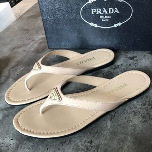 Prada thong sandal Tan